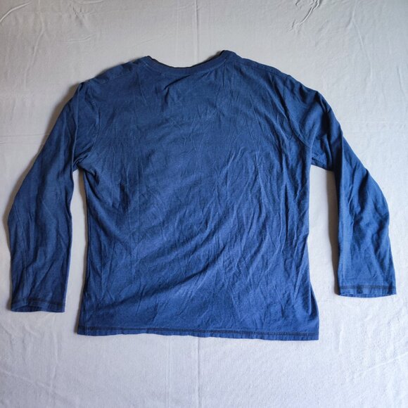Private Member V-neck pullover men's size L blue with graphic design - Picture 3 of 8